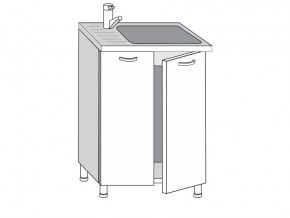 2.60.2мн Шкаф-стол на 600мм под накладную мойку с 2-мя дверцами в Лесном - lesnoj.магазин96.com | фото