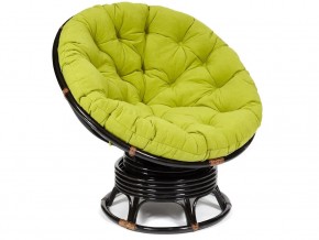 Кресло-качалка Papasan w 23/01 B с подушкой Antique brown, флок Олива в Лесном - lesnoj.магазин96.com | фото