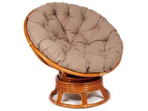 Кресло-качалка Papasan w 23/01 B с подушкой Cognac, экошерсть Коричневый в Лесном - lesnoj.магазин96.com | фото