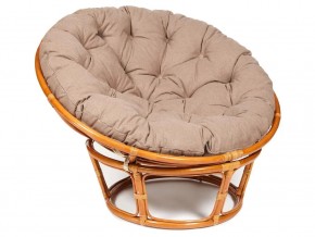 Кресло Papasan 23/01 W с подушкой Cognac, экошерсть Коричневый в Лесном - lesnoj.магазин96.com | фото