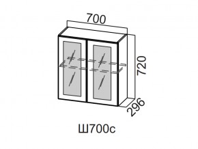 Ш700с/720 Шкаф навесной 700/720 (со стеклом) в Лесном - lesnoj.магазин96.com | фото