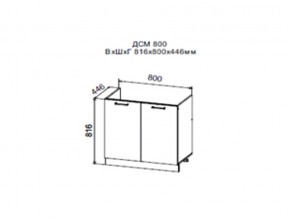 Шкаф нижний ДСМ800 под мойку в Лесном - lesnoj.магазин96.com | фото